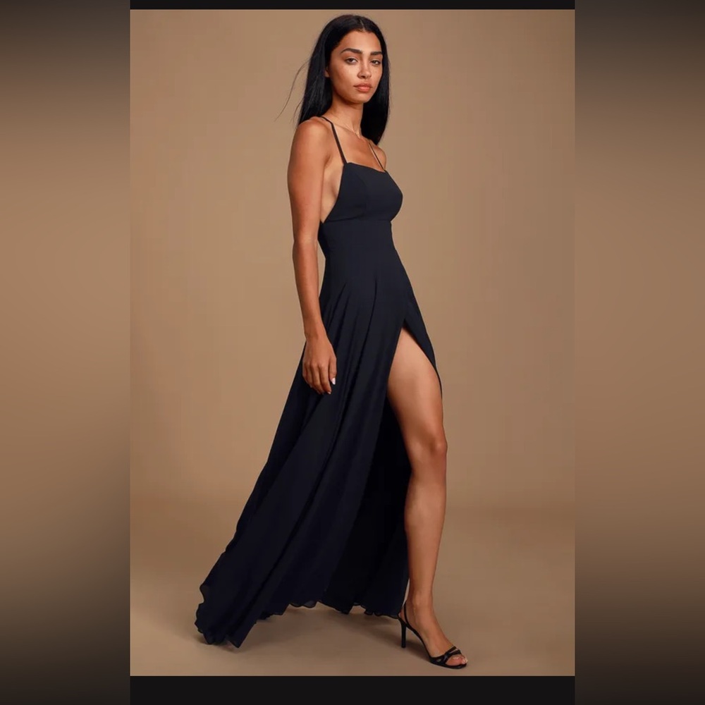 NEW Lulus Elegant Black Maxi Dress - Formal Event, Wedding Guest - over 50% off! - Picture 3 of 10